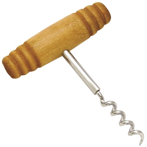 Sliver 4in Corkscrew w/ Wood Handle